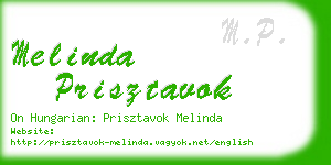 melinda prisztavok business card